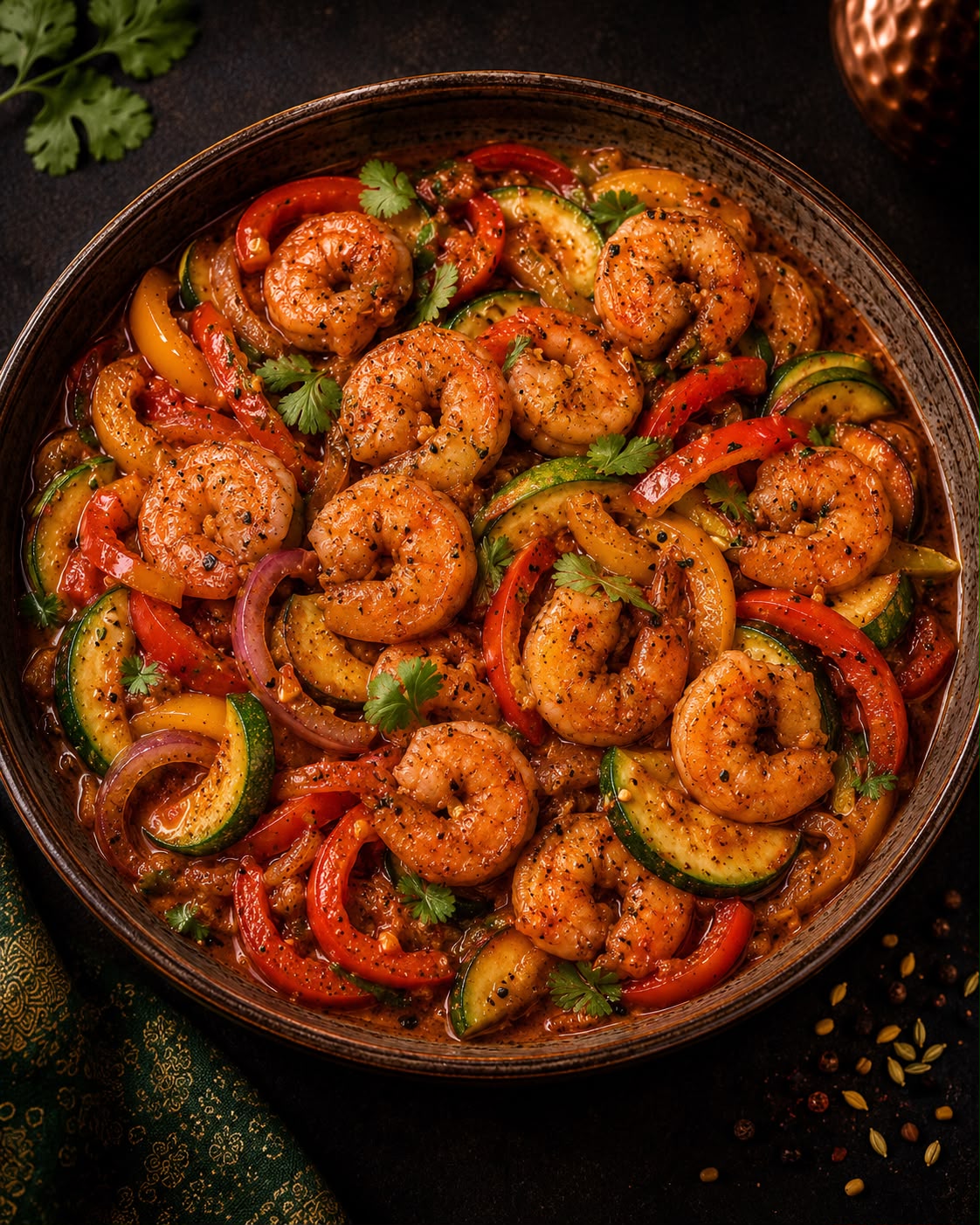 Tawa Masala Shrimp